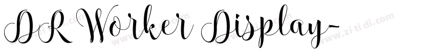 DR Worker Display字体转换
